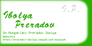 ibolya preradov business card